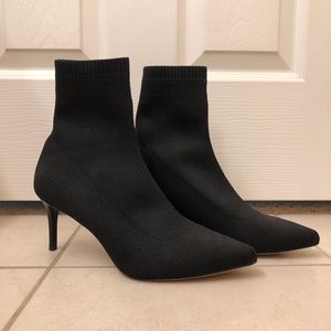 Sock boots with medium heel height